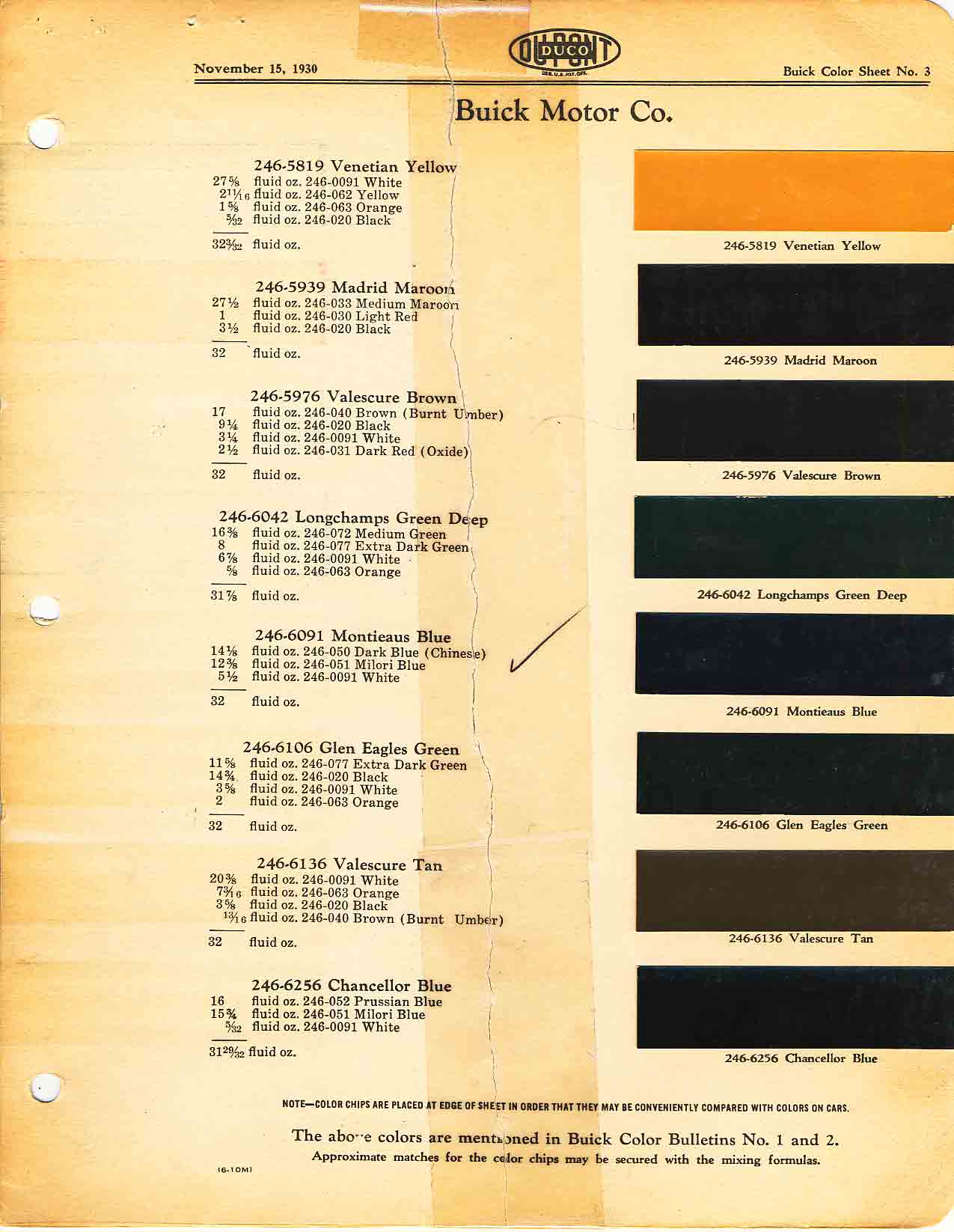 Page 5 of 6 for 1930 Buick Paint Codes and color chart