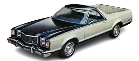 1978 Ford Ranchero Vehicle Example with a transparent background