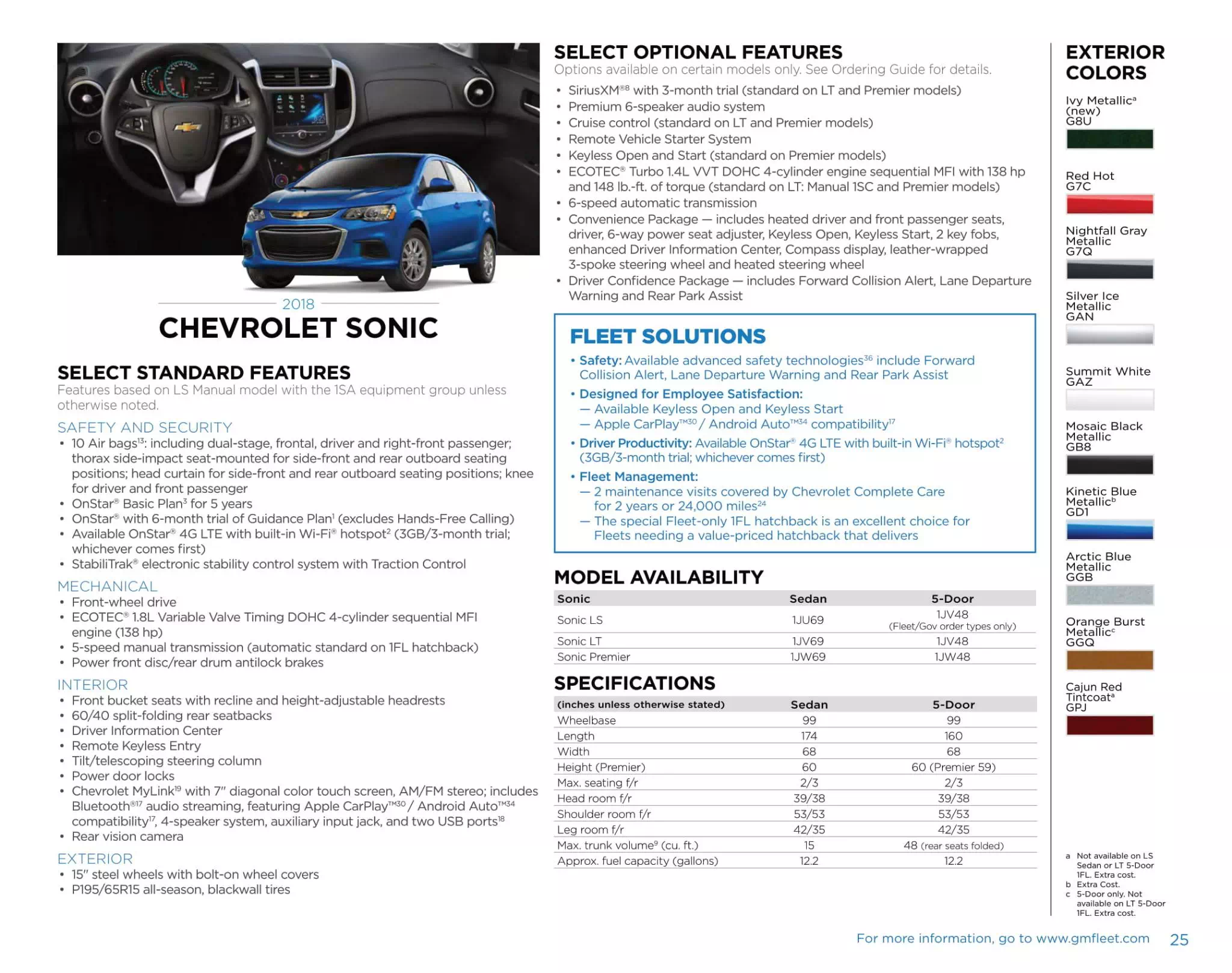 Gm model Paint Chart and Color codes for 2018