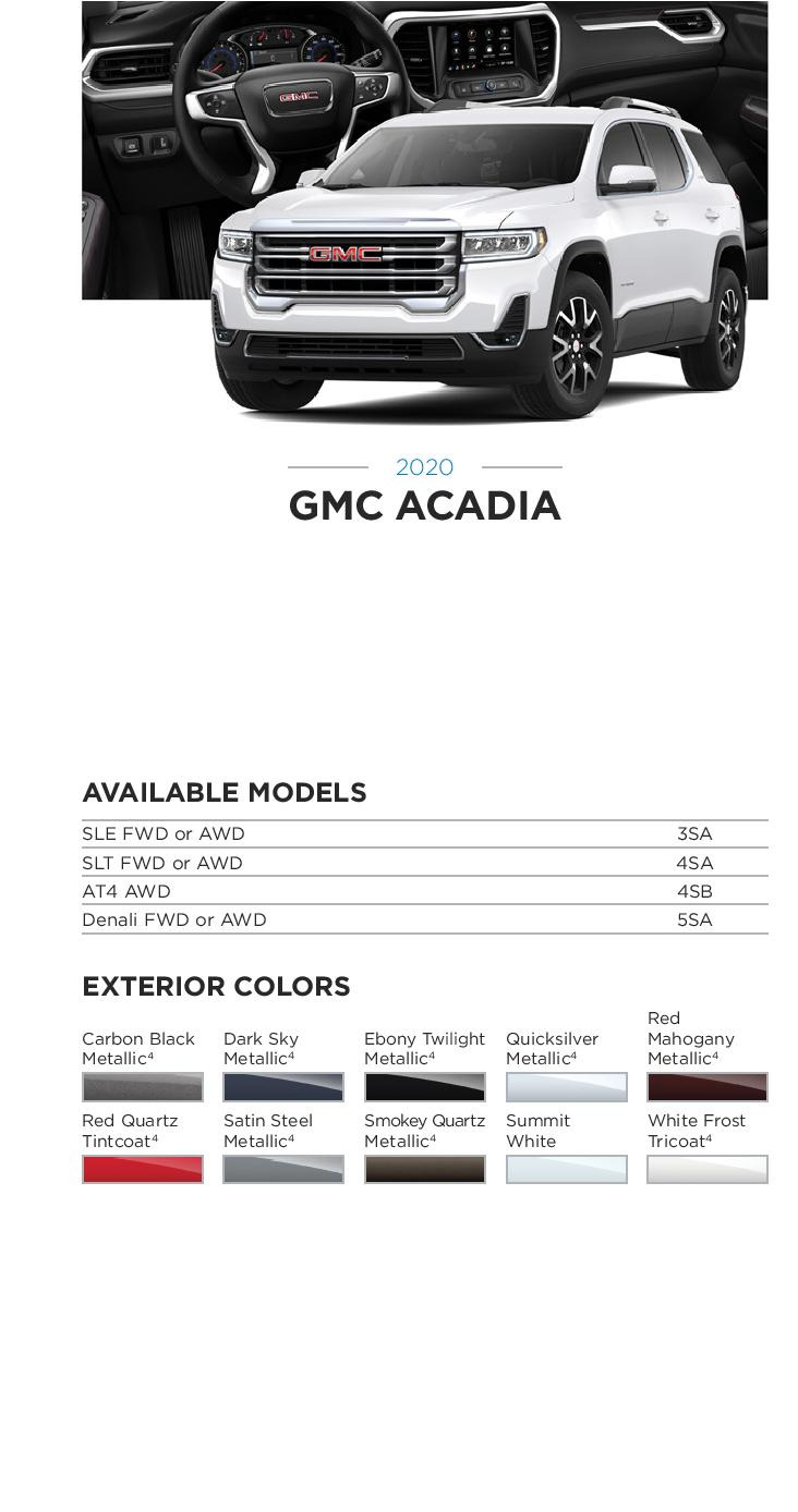 Gm 2020 Paint Charts And Paint Codes