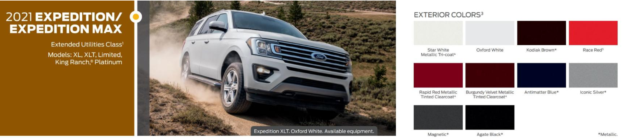 paint colors for the 2021 ford expedtion