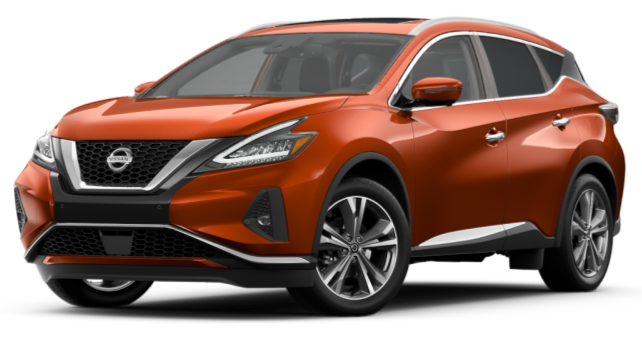 Exterior colors used on a Nissan Murano vehicle