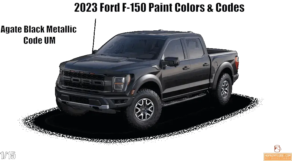 Every model of the 2023 Ford F-150 and every paint code, color name & vehicle example.