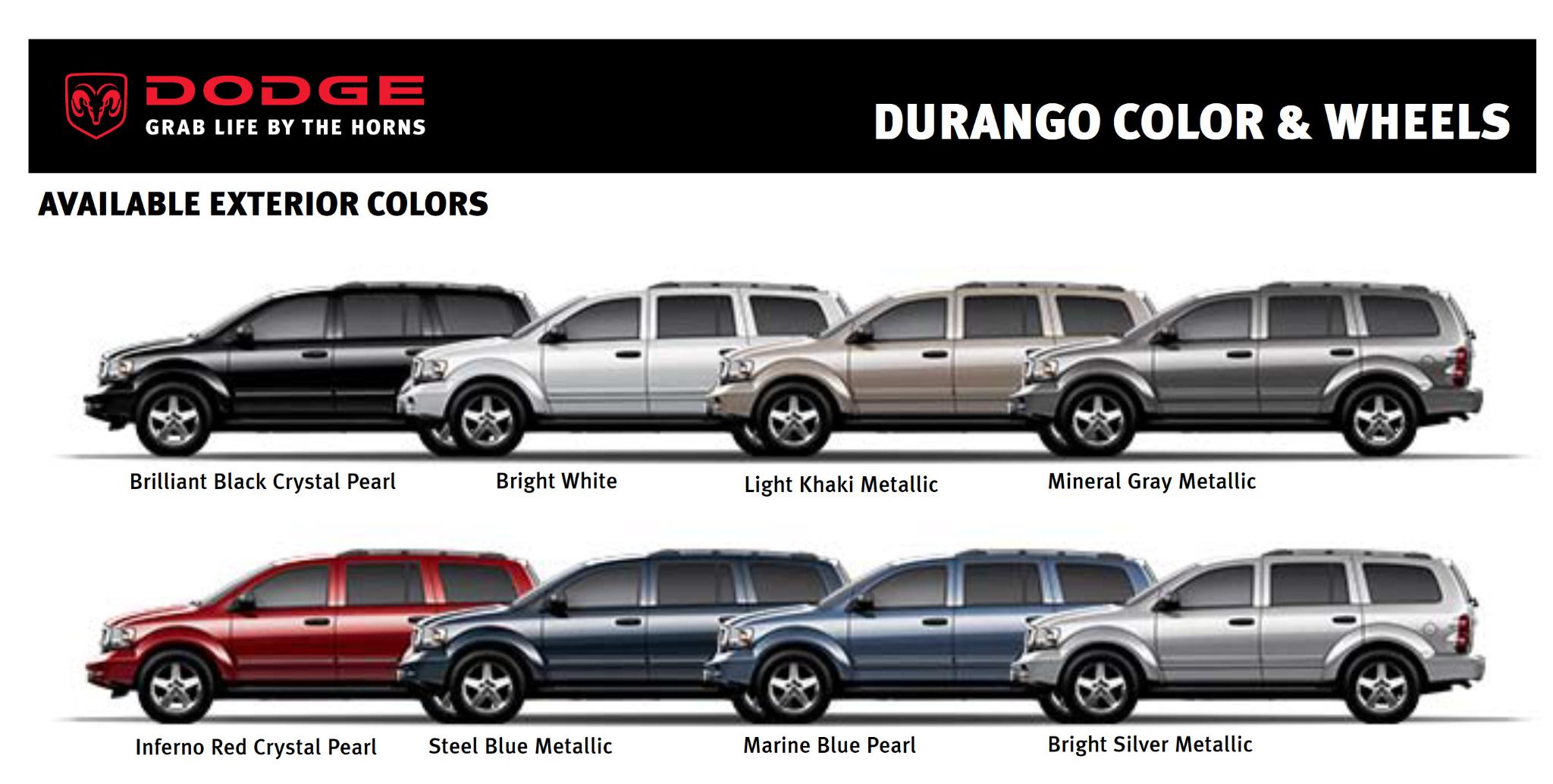 Dodge Durango Paint Codes & Color Charts