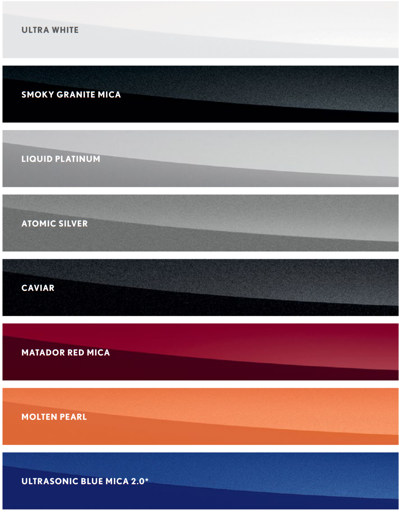 a photo showing what colors this model of lexus came in 