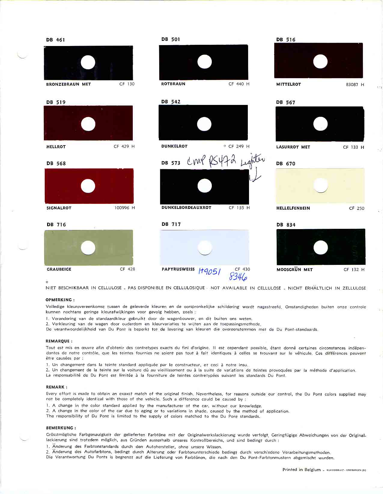 Color swatches that represent colors used on Mercedes Benz automobiles.  Color codes, Paint swatches, Ordering Stock numbers  and Color Names for Mercedes Benz automobiles.