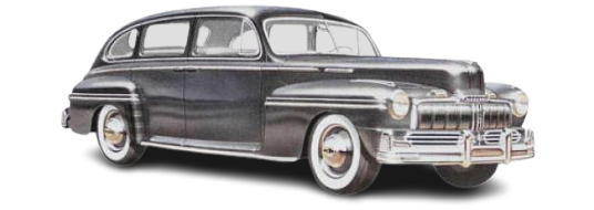 a transparent background image of a 1947 Mercury Town sedan model vehicle example