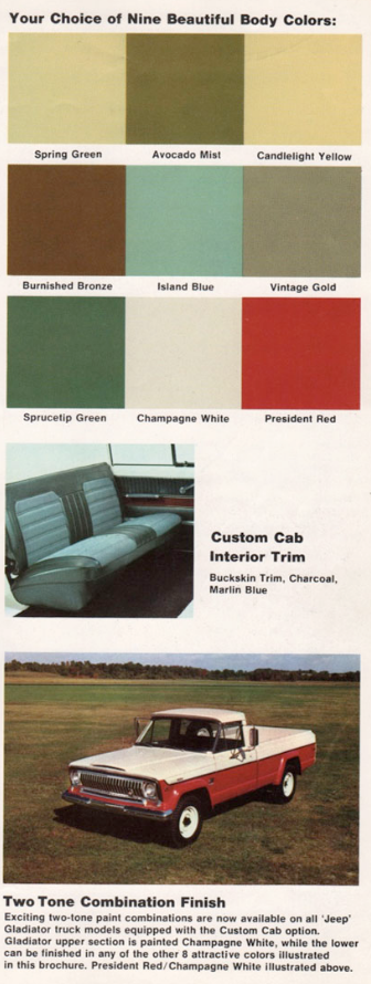 Colors used on Jeep Vehicles