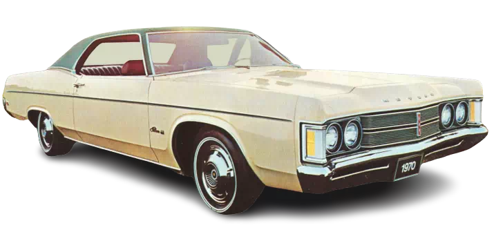 a transparent background and the vehicle example from ford for the the 1970 model year