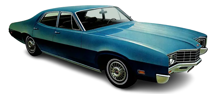 a 1971 Mercury vehicle painted in blue metallic