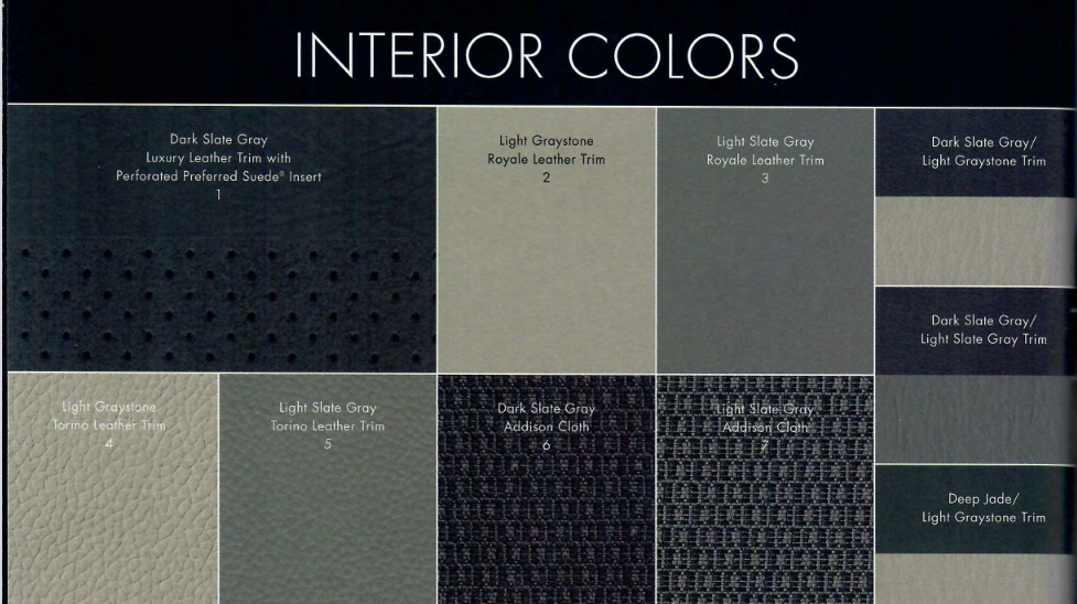 Color shade examples to find your ordering interior paint code for a chrysler 300 vehicle