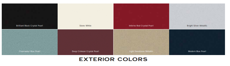 Color shade examples for Chrysler Town & Country Van Exterior Colors