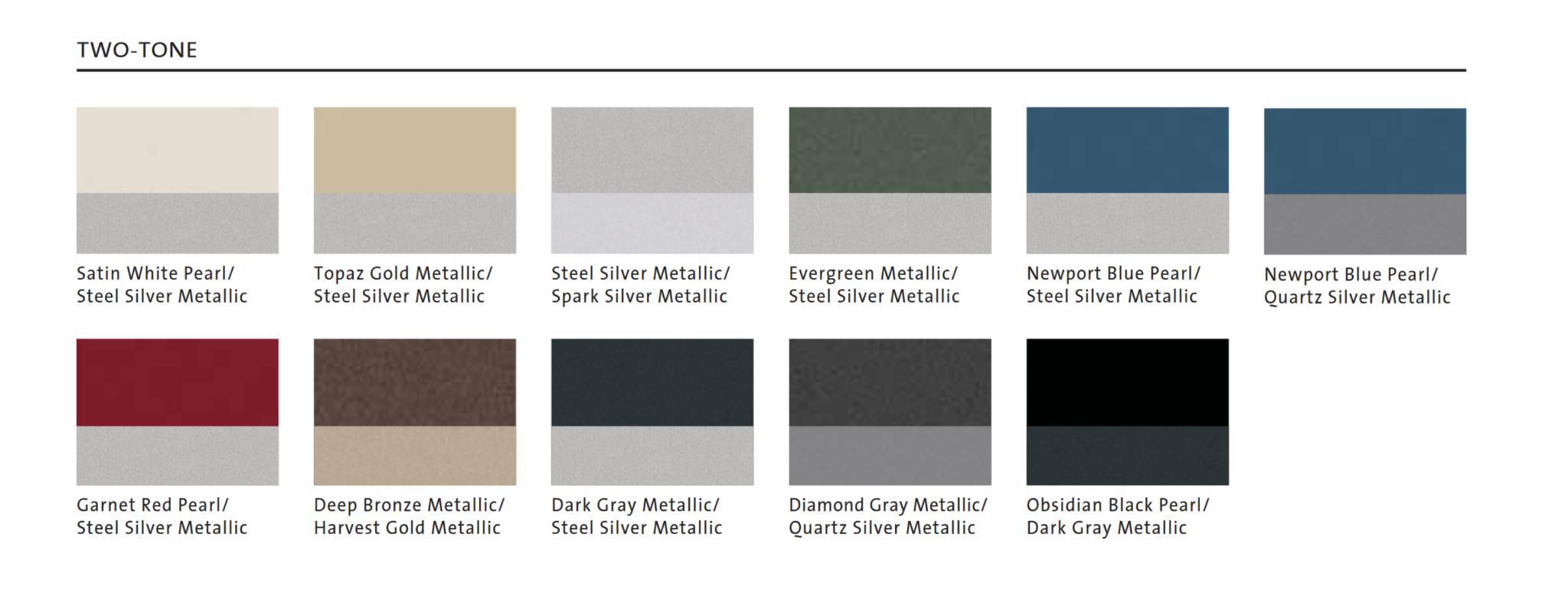 Subaru 2-Tone Paint Combinations Paint Codes & Color Charts