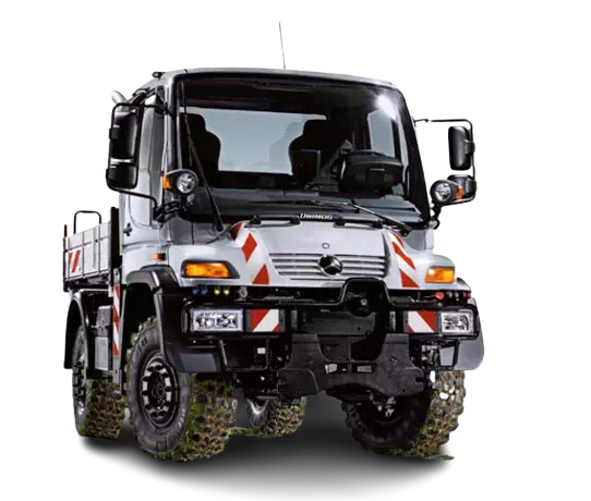 2010 Mercedes Benz Unimog Vehicle Vehicle example with background removed.