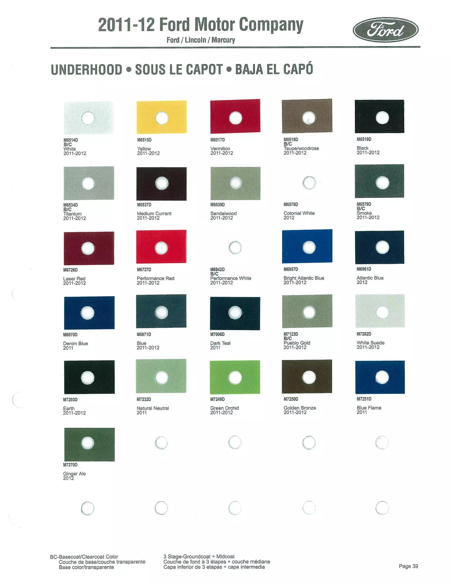 2010 To 2014 Ford Paint Charts 2010 To 2014 Ford Paint Charts