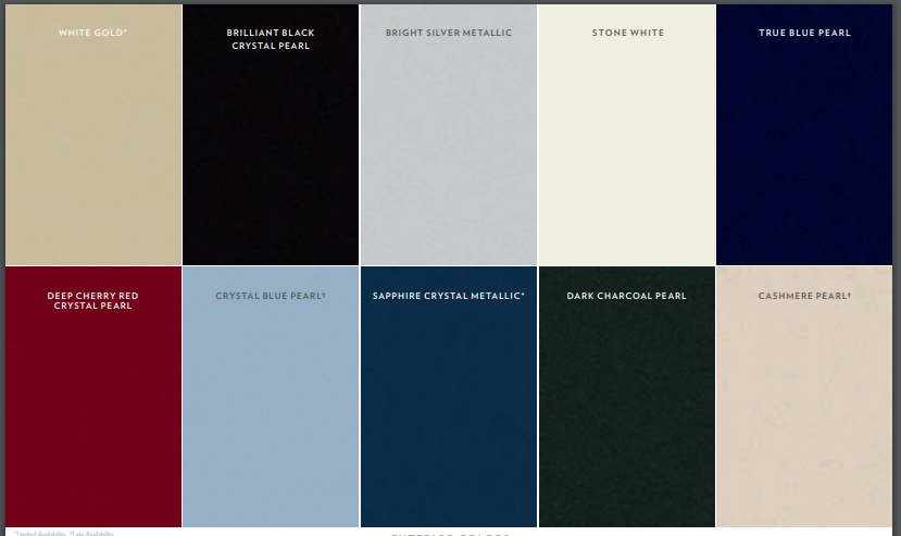 Chrysler Town And Country Paint Charts - Chrysler Paint Colors 2006