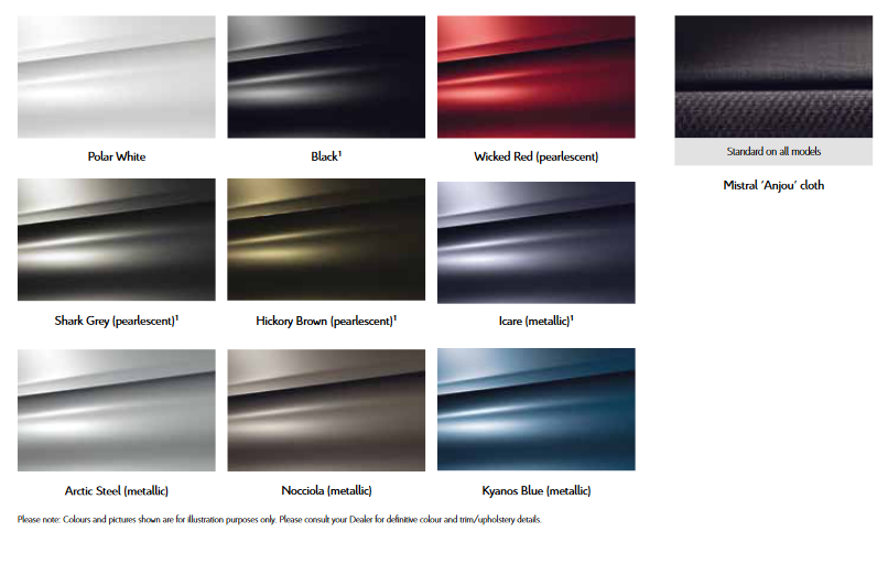oem color examples of the exterior color