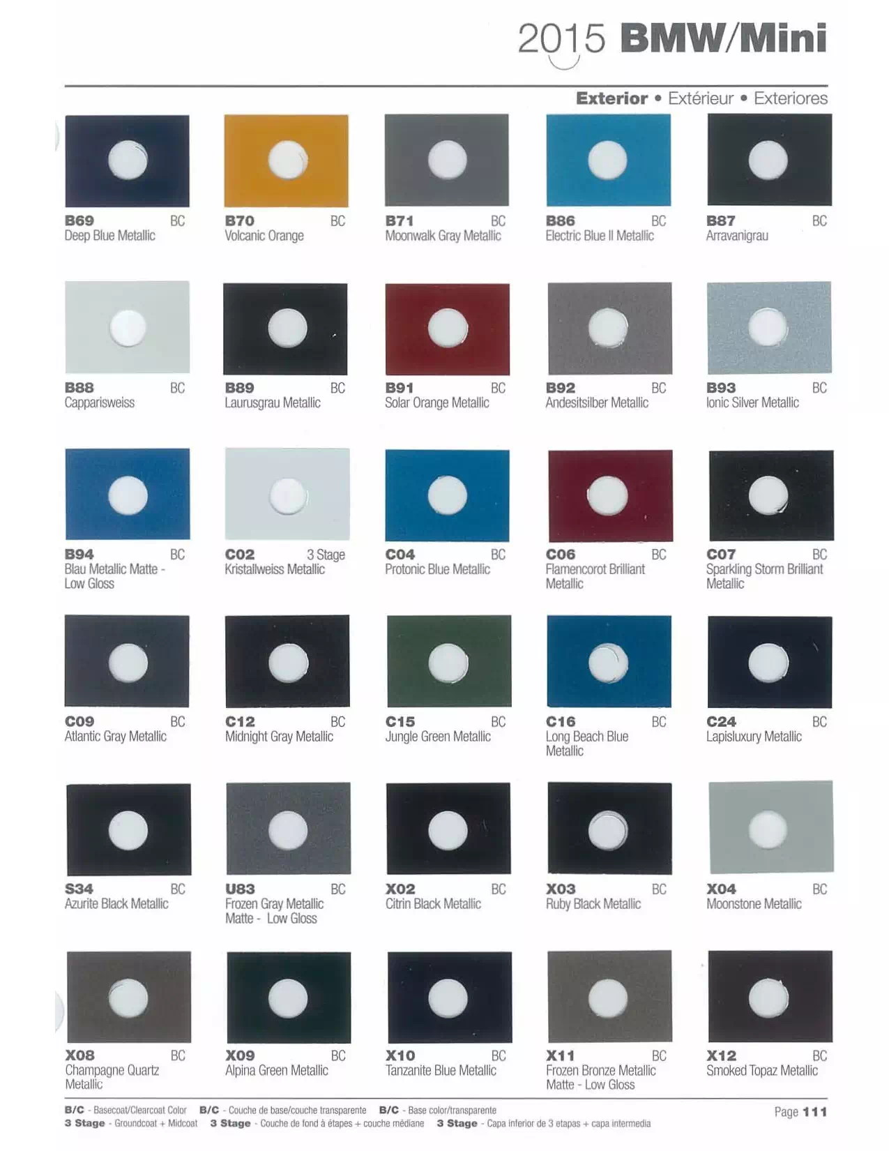 paint colors for BMW exterior colors for 2015