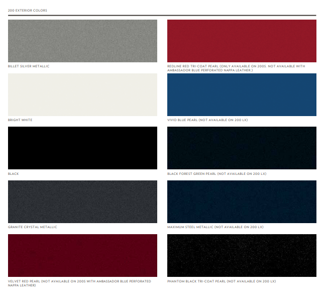exterior color swatches