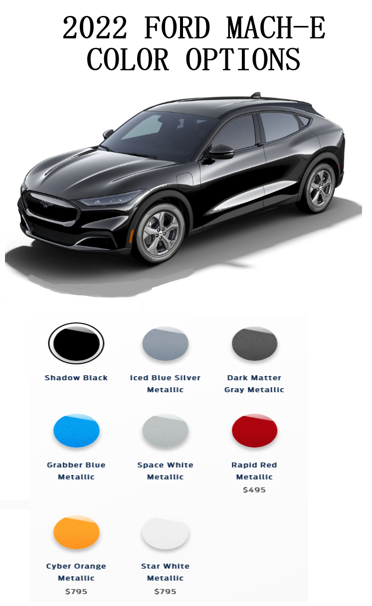 color options for 2022 ford vehicles