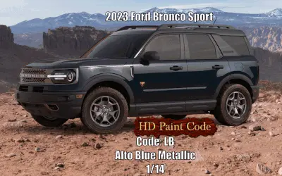2023 Ford Bronco Exterior Colors, Color Names, and Vehicle examples.