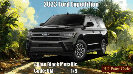 all nine color options that the Ford Ford Expedition vehicle comes in, paint codes and color names included