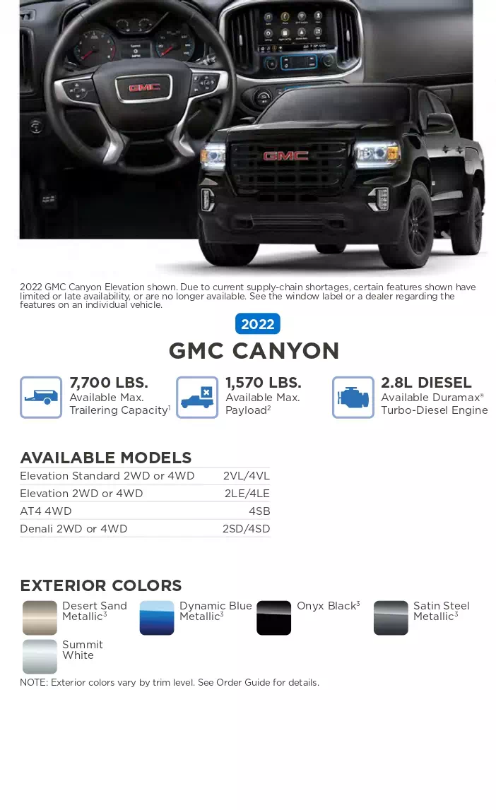 2023 GMC vehicle example and exterior colors that come on the vehicle