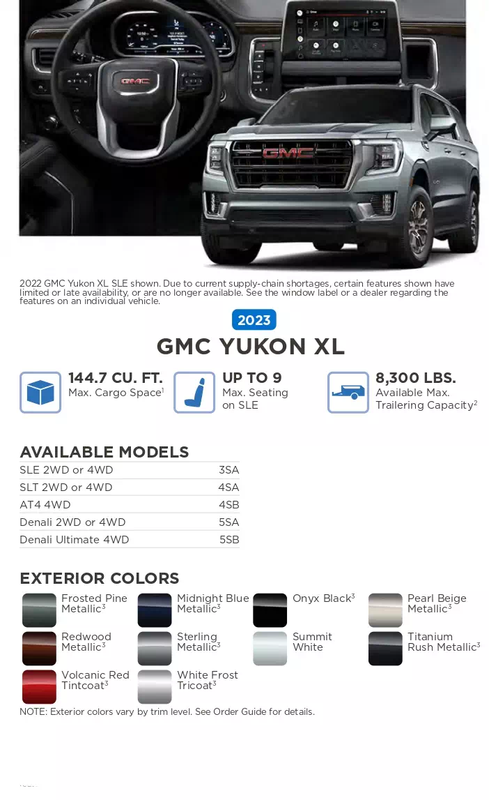 2023 GMC vehicle example and exterior colors that come on the vehicle