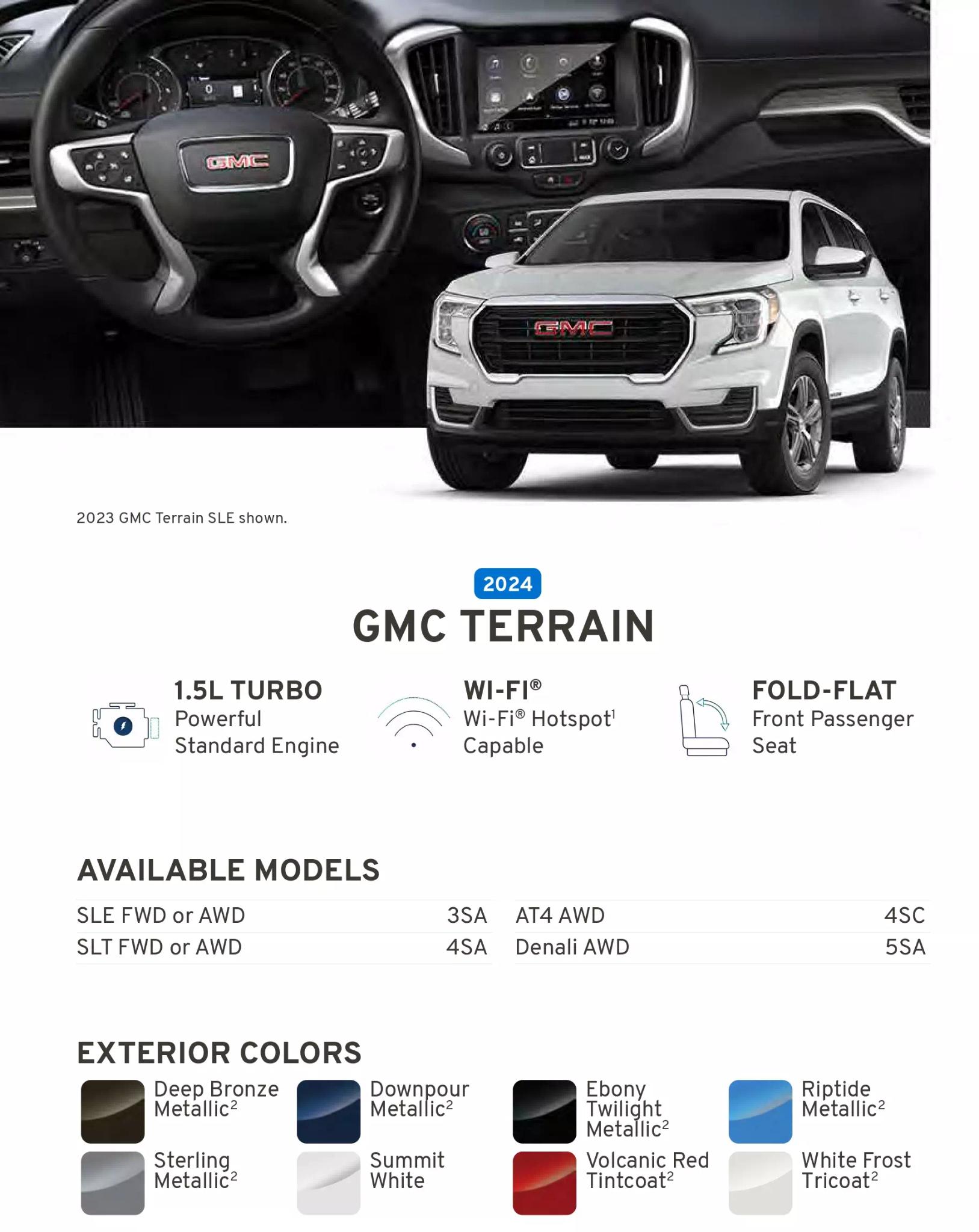 GMC 2024 Paint Codes, Vehicle Example, Color Pallets