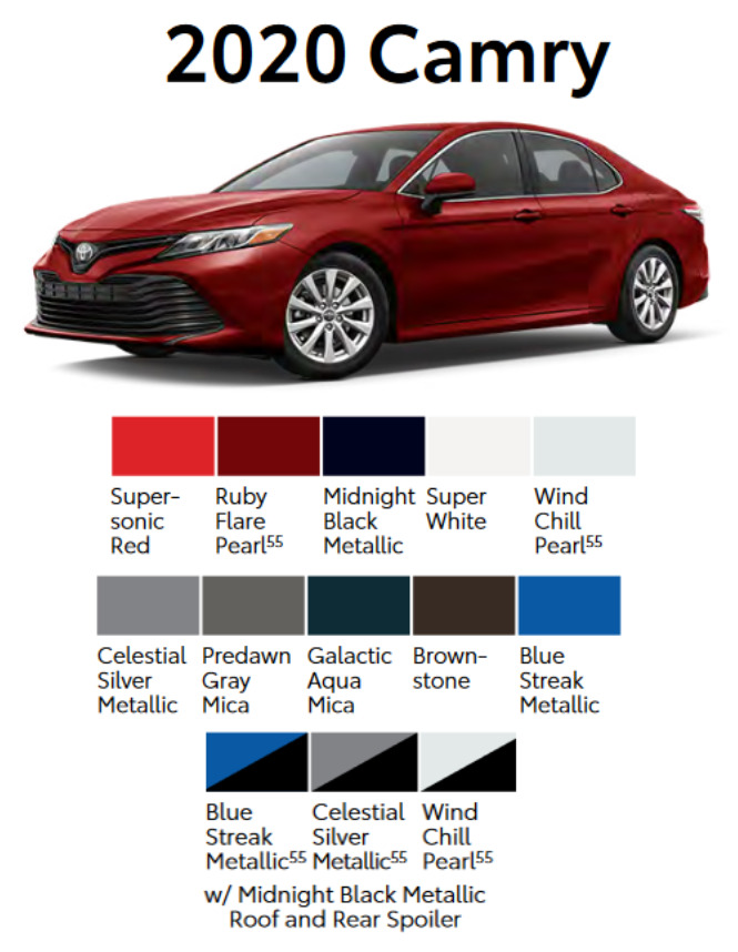 Toyota Lexus - Toyota Paint Code Colors