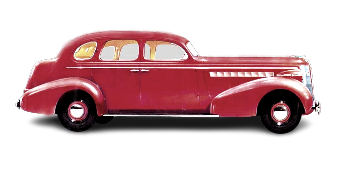 a  red 1937 Buick Automobile
