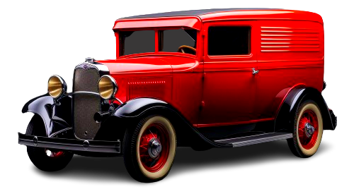 a red 1930 Chevrolet truck
